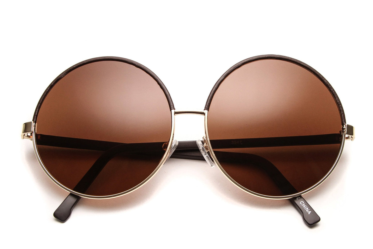 Allison Faux Leather Frame Hippie Sunglasses