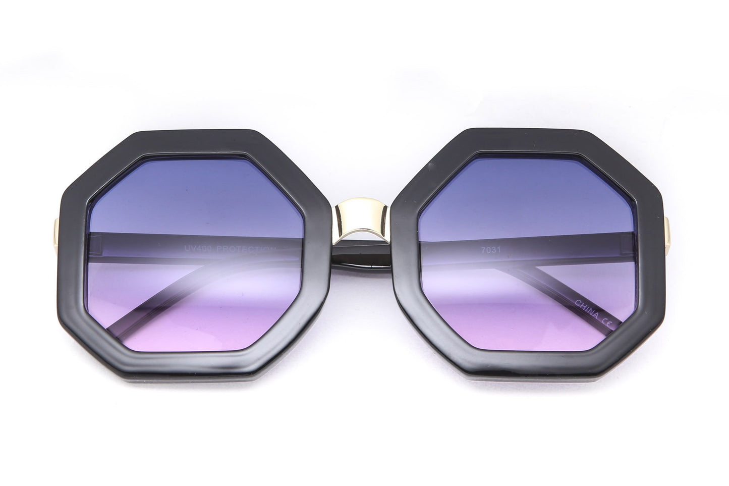 Octagonal Wide Frame Sunglasses