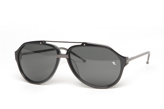 14C1 Acetate Aviator Sunglasses (Black)